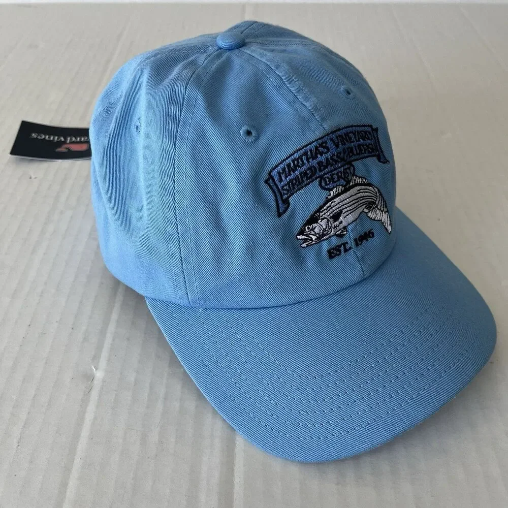 Vineyard Vines Marthas Vineyard Striped Bass & Bluefish Derby Baseball Hat Blue